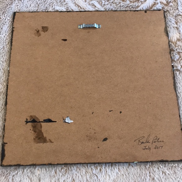 12 x 12” signed Original mixed media abstract painting with epoxy coat - Picture 6 of 6